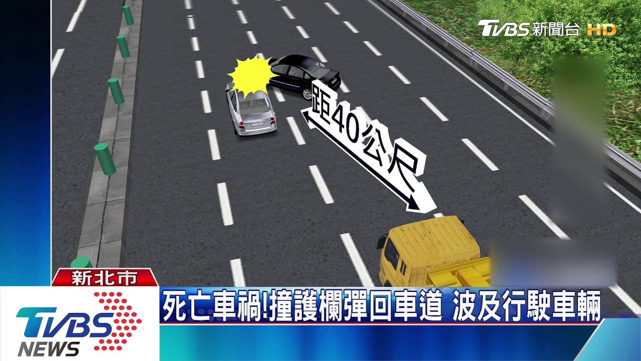 國道上撞事故拖吊車 轎車掀頂駕駛喪命
