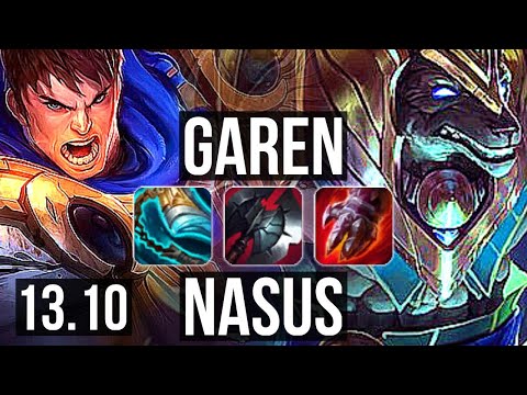 GAREN vs NASUS (TOP) | Legendary, 16/2/5 | KR Master | 13.10