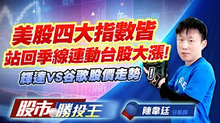 美股四大指數皆站回季線連動台股大漲 ! 輝達VS谷歌股價走勢  ! #美股 #台積電 #鴻海 #聯發科 #00981A (圖)