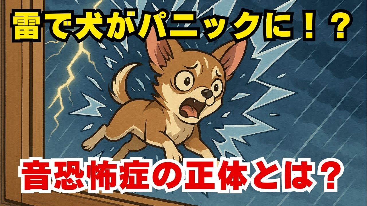 雷で犬がパニックに！？知らないと危ない音恐怖症の正体とは？