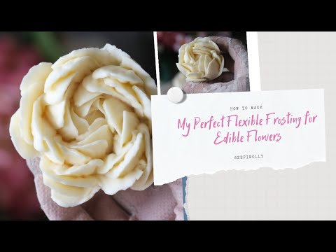 No Piping, No Fondant – Just Pour and Enjoy! | My Perfect Flexible Frosting for Edible Flowers🌸