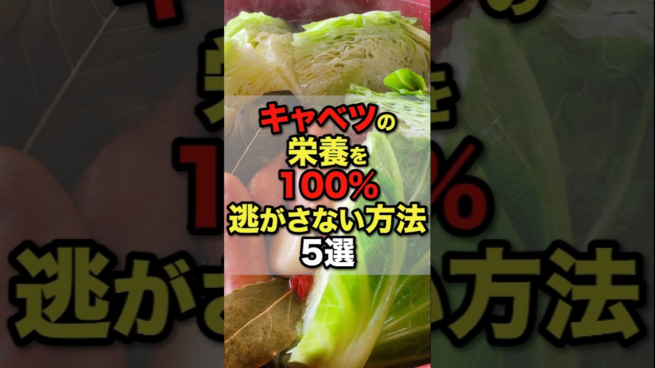 キャベツの栄養を100％無駄にしない方法5選#今日から使える健康情報館