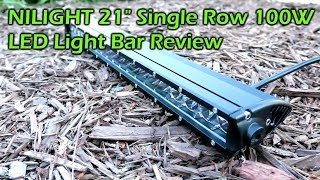NILIGHT 21 Single Row 100W Flood & Spot Beam LED Light Bar