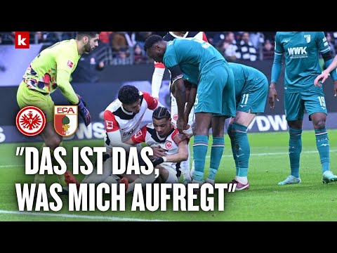 Toppmöller nach Ekitiké-Zusammenprall sauer auf den Schiedsrichter | Eintracht Frankfurt - Augsburg