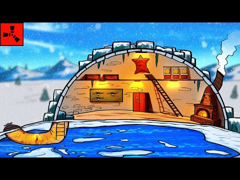 Official Rust but I Lived in a Cozy Igloo base for a wipe