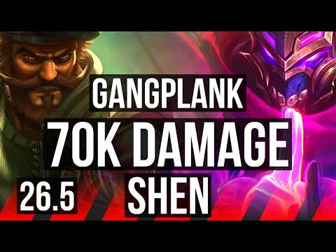 GANGPLANK vs SHEN (TOP) | 70K damage | EUW Challenger | 26.5