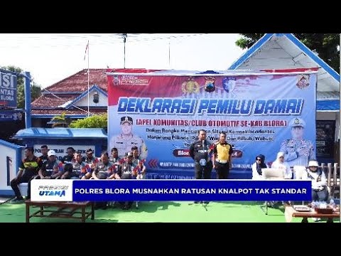 POLRES BLORA MUSANAHKAN KNALPOT TAK STANDAR