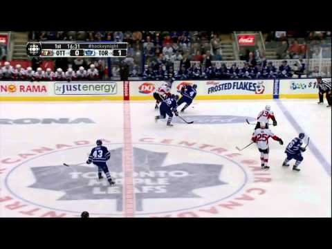 Frazer McLaren goal Feb 16 2013 Ottawa Senators vs Toronto Maple Leafs NHL Hockey