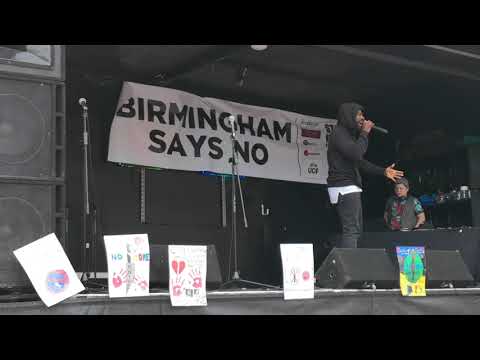 2019.10.12 'Leo Golden'child', Singer. Stop Knife Crime Rally, Victoria Square, Birmingham, UK - 04