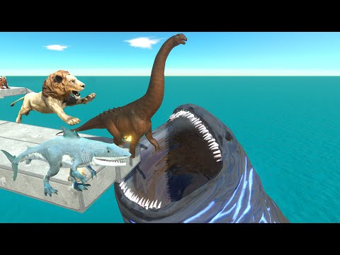Jumping into the mouth of the big bloop - Animal Revolt Battle Simulator