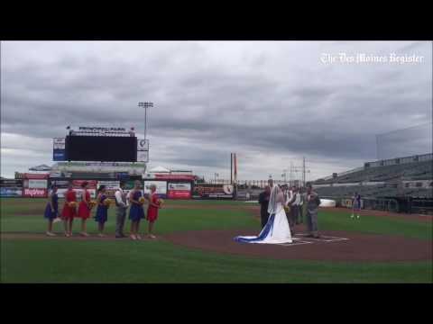 Wharman Lee Wedding at Iowa Cubs Principal Park Des Moines, Iowa