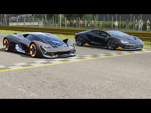 Lamborghini Terzo Millennio vs Lamborghini Centenario at Monza Full Course