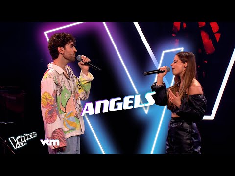 Laura Tesoro & Duncan Laurence - 'Angels' | Blind Auditions | The Voice Kids | VTM