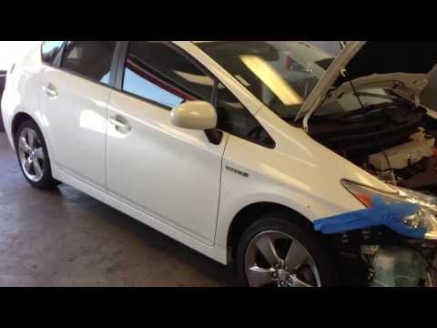 Rydeen Parking Sensors on a 2013 Pearl White Toyota Prius Front and Rear Los Angeles, CA