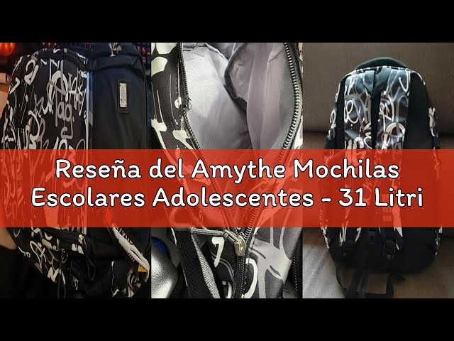 Vídeo relacionado con Amythe Mochila Escolar Niño Adolescente Fluorescente, Mochila para Niños con Bolsillo Oculto 8 a 12 Años, Mochilas Escolares Grande Impermeable y Ligera, Azul