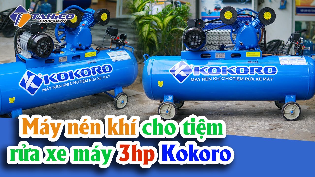 Máy nén khí cho tiệm rửa xe máy Kokoro 3HP 22
