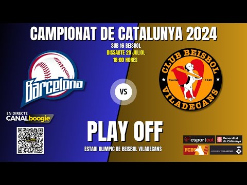 CDCAT 2024 - PLAY OFF - SUB 16 BEISBOL - CBS BARCELONA Vs. CB VILADECANS - 18:00 HORES