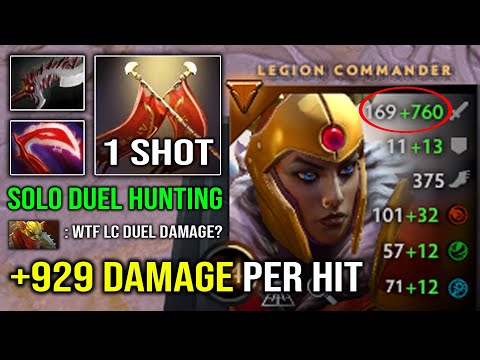 WTF +929 Damage Per Hit in 33Min Solo Duel Legion Commander 100% Deleted Mid Dota 2