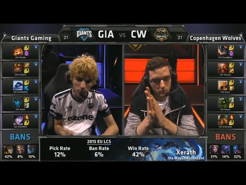 GIA vs CW Game 1 Highlights (EU LCS Summer 2015)