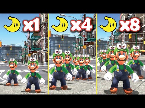 Mario Odyssey but Every Moon ADDS 1 More Luigi!