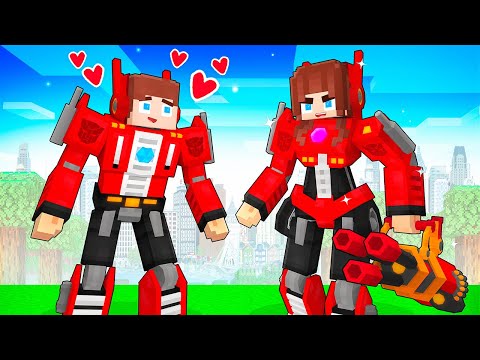 JJ`s Girl Become TRANSFORMER - Maizen Minecraft Animation