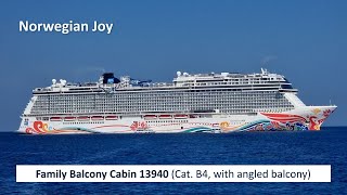 Norwegian Joy - Family Balcony Stateroom 13940 (cat. B4)