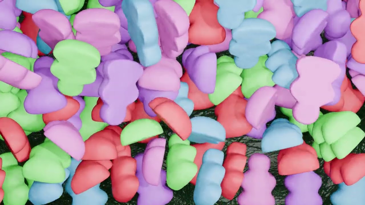 Gummy Candy Scene Animation 3D Model