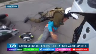 Carabineros captura a conductor que escapó de fiscalización en Rancagua