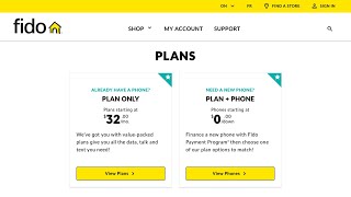 How to purchase a Plan from Fido? How do I purchase a data plan? get a phone plan online