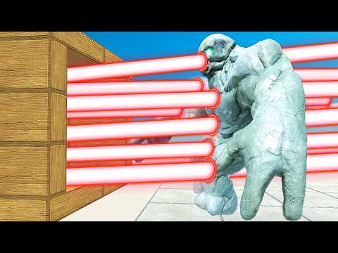 MEGA LASER TUNNEL VS MONSTERS #2 - Animal Revolt Battle Simulator