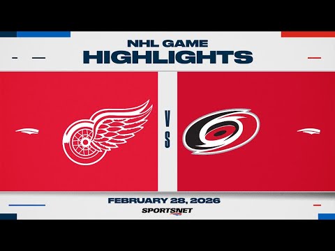 NHL Highlights | Red Wings vs. Hurricanes - February 28, 2026