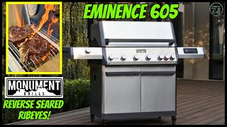 Reverse sear ribeye steaks on The Monument Eminence 605!