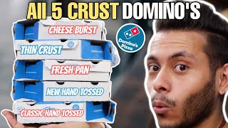 Trying Domino's All 5 Crust, | Domino's Fresh Pan Pizza, Thin Crust And More, | Domino's India