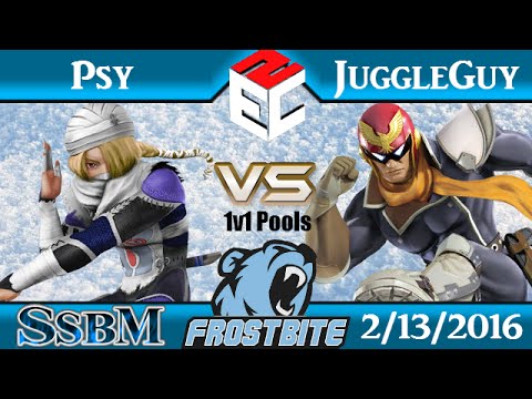 Frostbite SSBM - Psy (Sheik) vs Juggleguy (C. Falcon) Pools