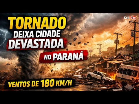 Tornado leaves city devastated in Paraná | Winds of 180 km/h