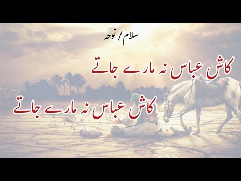 Kaash Abbas Na Maare Jaate | Abbas Alamdar | Noha | Salam | Marsiya dawoodi bohra