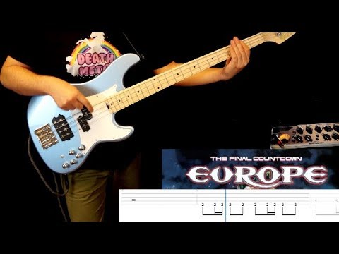 Europe The Final Countdown bass playthroug with play along tabs