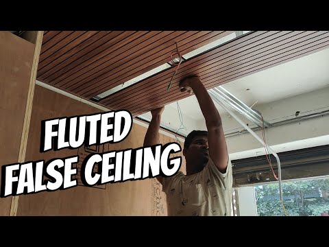 Fluted False Ceiling for Shop | Premium Modern Ceiling Design