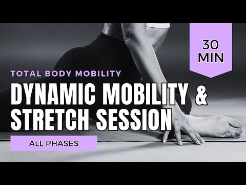 All Phases: 30-Min Dynamic Mobility Workout + Stretch to Promote Relaxation & Ease (No Equipment)