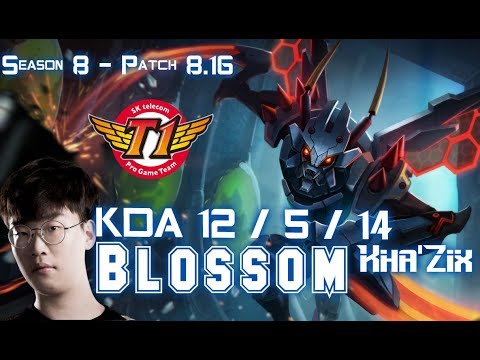 SKT T1 Blossom KHA'ZIX vs EVELYNN Jungle - Patch 8.16 KR Ranked
