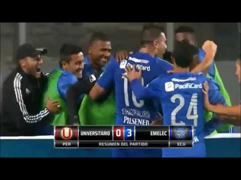 Universitario 0 - 3 Emelec Copa Sudamericana 2016