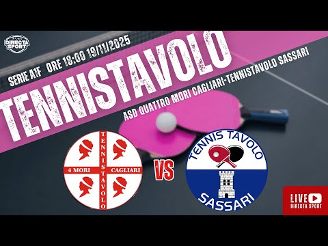 Tennistavolo A1F - Asd Quattro Mori Cagliari-Tennistavolo Sassari (3-1)