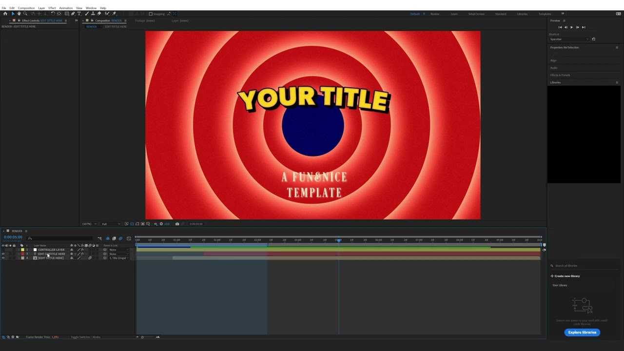How to use and edit Title Intro Templates in After Effects