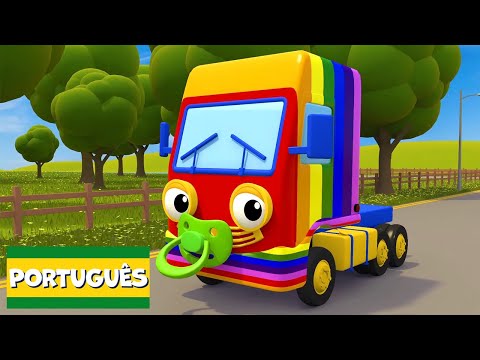 Caminhão bebê arco-íris | Garagem de Gecko | Carros infantis | Vídeos educativos