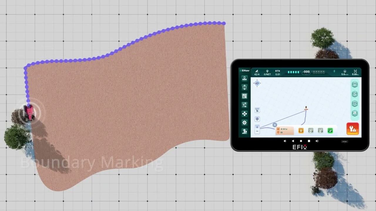 Automata kormányzási rendszer - ISOBUS Ready - EFIX eSteer 20 MAX telepítéssel, betanítással, háttértámogatással
