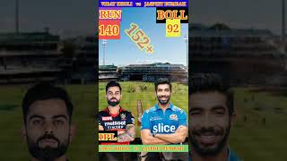 virat kohli vs jasprit bumrah ipl #shorts #cricket #ipl #viratkohli #jaspritbumrah