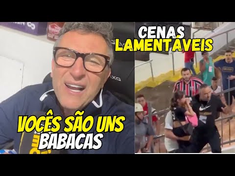 CENAS LAMENTÁVEIS   TORCEDORES DO BOTAFOGO HOSTILIZANDO UMA TORCEDORA DO CORINTHIANS