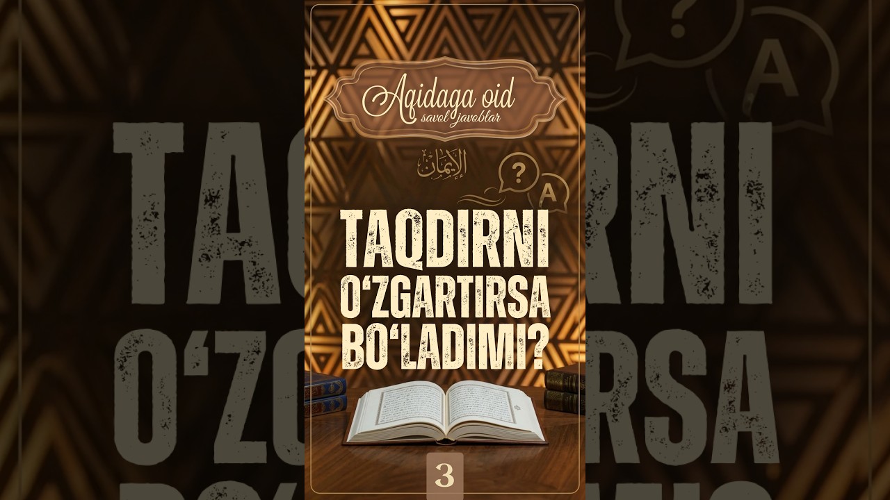 Taqdirni o'zgartirsa bo'ladimi