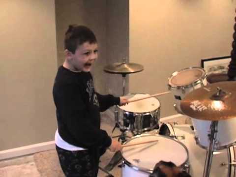 Ryan gets drums for Christmas