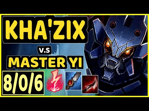 CAOS (KHA'ZIX) vs MASTER YI - 8/0/6 KDA JUNGLE GAMEPLAY - BR Ranked GRANDMASTER